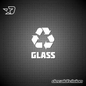 Recycle Bin Sticker - Glass